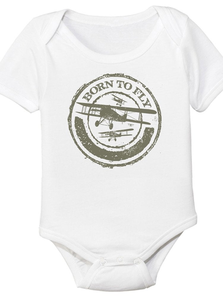 Luso Aviation Born to Fly, Aviation Themed Baby Onesie - Image 1