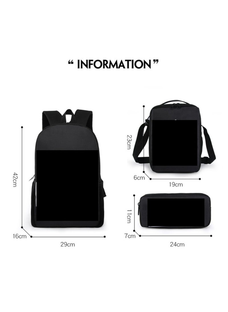 Generic - Cartoon anime backpack for primary and secondary school students, large capacity casual lightweight backpack, cartoon shoulder bag, pencil case, pencil case, and pencil case - Image 1