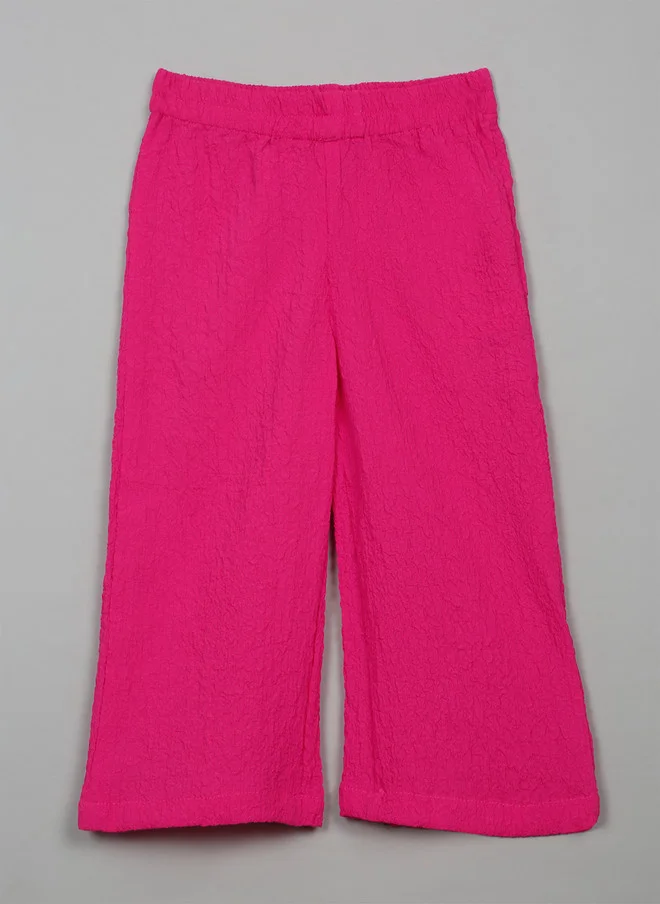 Saka Designs Flared Pink Palazzos for Girls