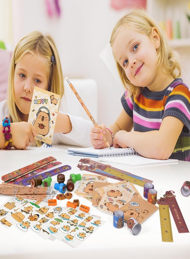 Ulema 216Pcs Capybara Supplies Stationery Set Back to School Gifts Capybara Themed Birthday Gifts Goodie Bag Stuffers Supplies Classroom Rewards. - Image 5