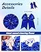 WooHand Cheerleader Costume For Girls 56 Cheerleading Outfit With Pom Poms Socks Bowtie Halloween Party Dress Up - Image 4