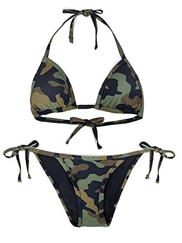 Smart & Sexy womens String Bikini Set, Modern Camo, Small US - Image 4