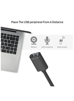 UNITEK كابل تمديد USB 2.0 من Unitek، USB-A ذكر إلى USB-A أنثى، متوافق مع كاميرا الويب والهاتف ومحور USB والفأرة ولوحة المفاتيح والقرص الصلب وسماعة الرأس ومحرك أقراص فلاش والتلفزيون  - Image 3