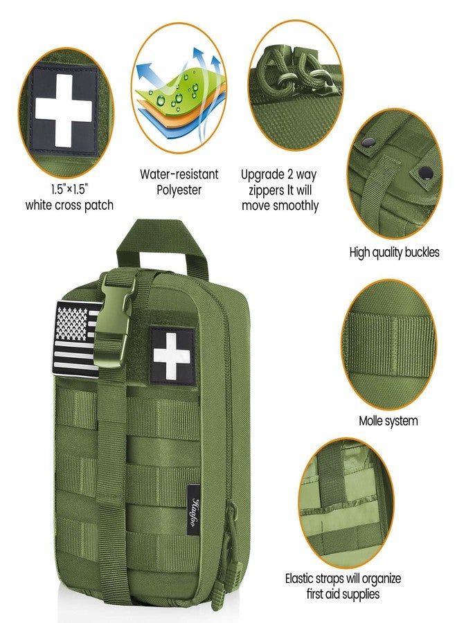 Haafoo Medical Pouch Molle, 1000D Nylon Tactical First Aid Pouch, Big Capacity EMT Pouch Utility, Heavy Duty Military Grade Rip-Away Ifak Pouch for Home, Camping and Other Outdoor Activeties（Bag - Image 2