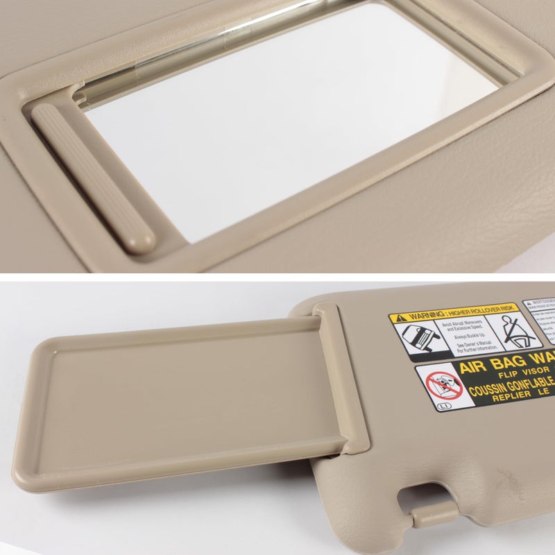 PEVAST Sun Visor for Toyota Highlander 2001 2002 2003 2004 2005 2006 2007, Left Driver Side Beige Sunvisor OE Replace for 74320-48260-A0 (Beige-Left) - Image 5