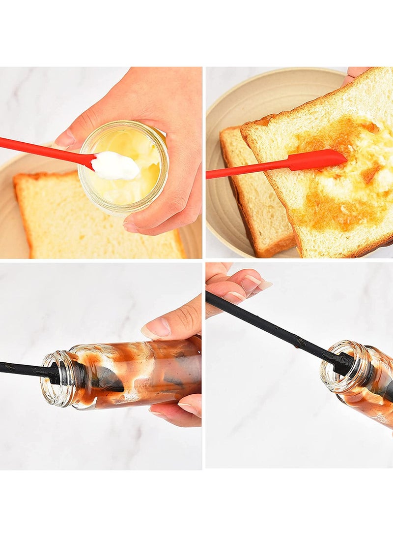 3pcs Mini Long Handle Silicone Spatula Dual-Ended Scraper Spoon Kitchen Accessories for Jam Seasoning - Image 5