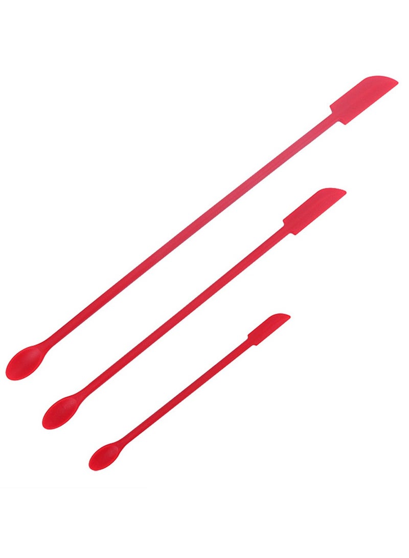 3pcs Mini Long Handle Silicone Spatula Dual-Ended Scraper Spoon Kitchen Accessories for Jam Seasoning - Image 2