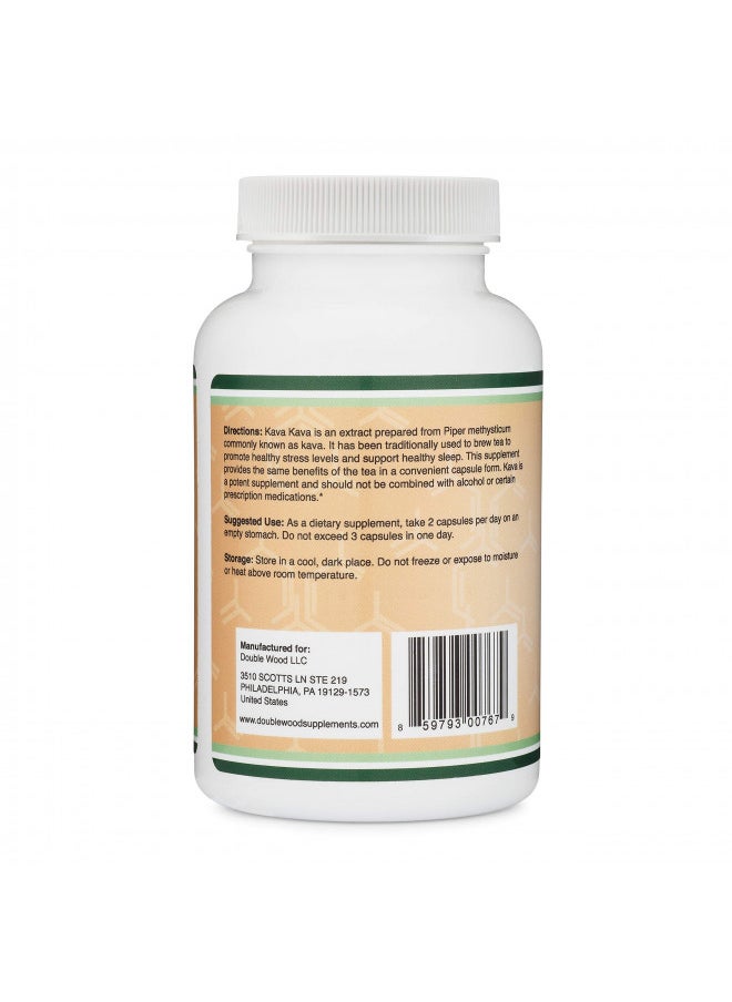 Double Wood Supplements - Kava Kava Capsules 1,000Mg Per Serving, 120 Count (High Purity Potent 3 5% Kavalactones Root Extract) Kava Powder Root Extract For Relaxation (Non Gmo, Vegan Safe) By Double Wood - Image 1