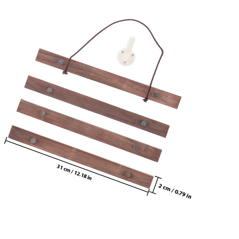 1 Poster Frame Hanger Wood Painting Poster Scroll Hanger Frame For Home - Image 2