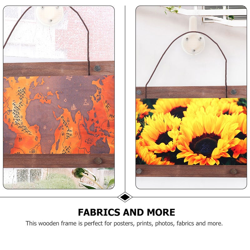 1 Poster Frame Hanger Wood Painting Poster Scroll Hanger Frame For Home - Image 5