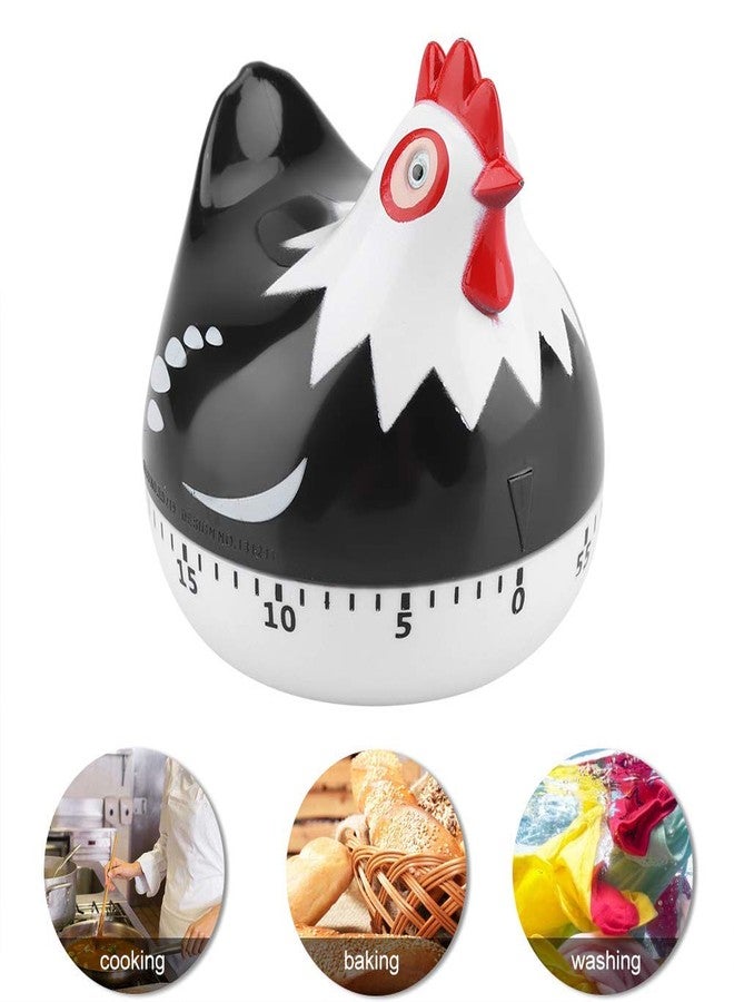 Hongzer Chicken Pattern Timer, Chicken Pattern Countdown Kitchen Timer Reminder for Cooking Baking(Black) - Image 4