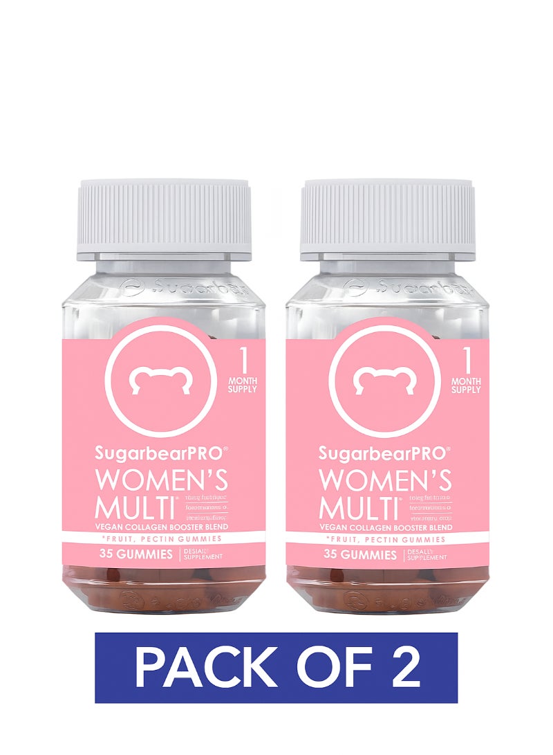 SugarbearPRO 35-Piece  Fruit-Pectin Gummies Dietary Supplement 1 Month Supply Pack Of 2