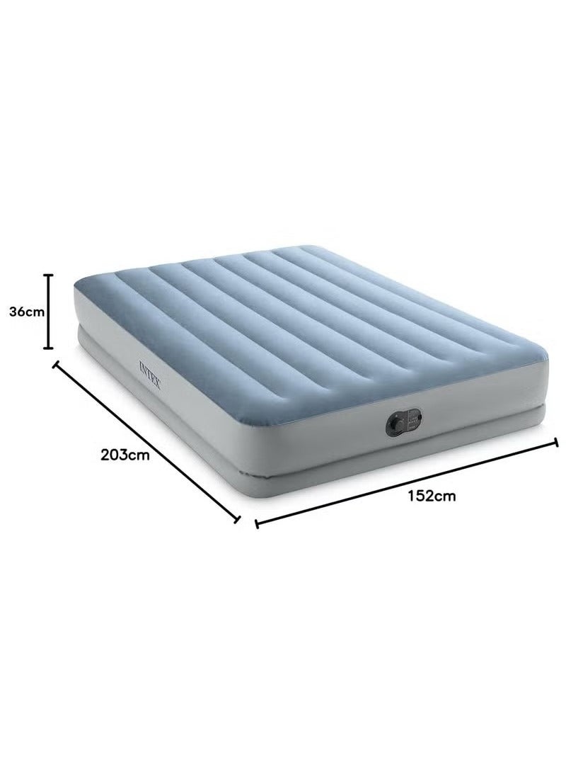 INTEX Dura-Beam Plus Comfort Queen Air Bed – High-Rise Inflatable Mattress with Built-In Electric Pump & Fastfill USB – Travel & Camping Airbed – 203x152x36CM – Soft Plush Top – Durable Fiber-Tech Technology – Queen Size Air Mattress for Home & Outdoor Use - Image 5