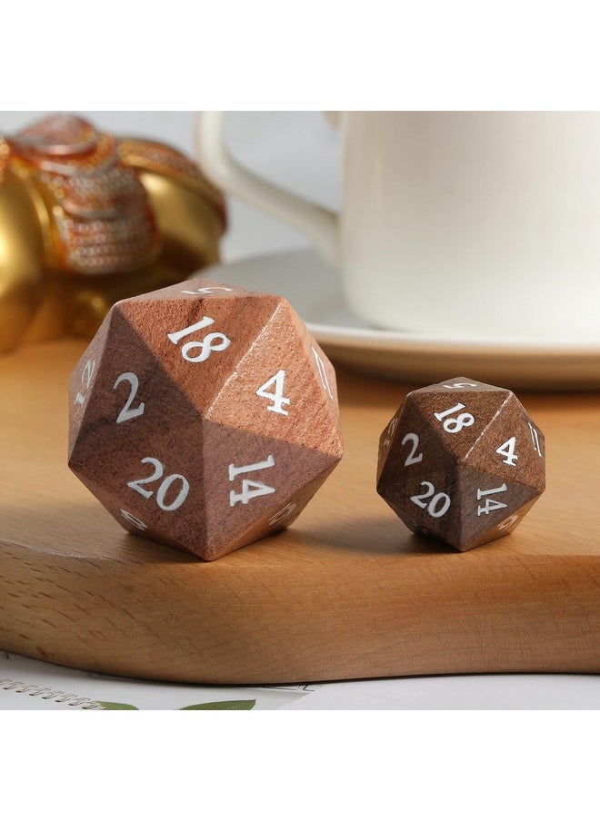 DNDND Lager D20 DND Dice Wooden DNDND 33mm Large Wood Die with Gorgeous Gift Box for Dungeons and Dragons (Rosewood)  - Image 3
