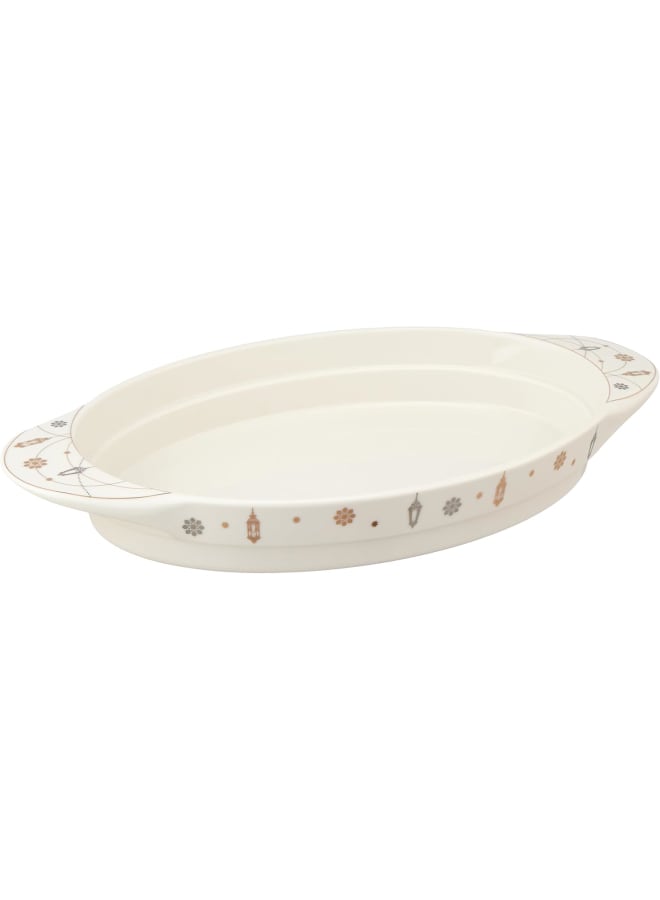 Zinnia Rosa By Zinnia Porcelain Zina Oval Oven Dish With Lid And Handle, Large - Image 2