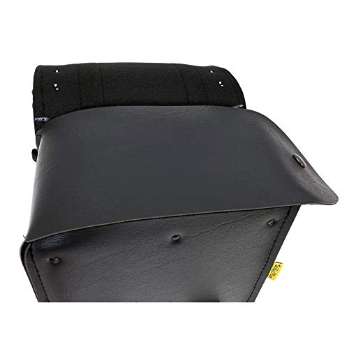 Dowco Willie & Max 58431-00 Warrior Series: Synthetic Leather Motorcycle Sissy Bar Bag, Black, Universal Fit, 6 Liter Capacity - Image 2