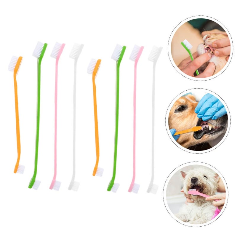 Dual Head Dog Toothbrush 8 Pack Soft Bristles For Puppies And Adult Dogs Oral Care - Image 4
