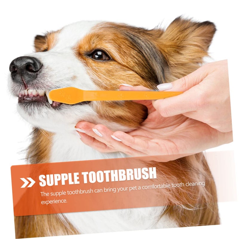 Dual Head Dog Toothbrush 8 Pack Soft Bristles For Puppies And Adult Dogs Oral Care - Image 3
