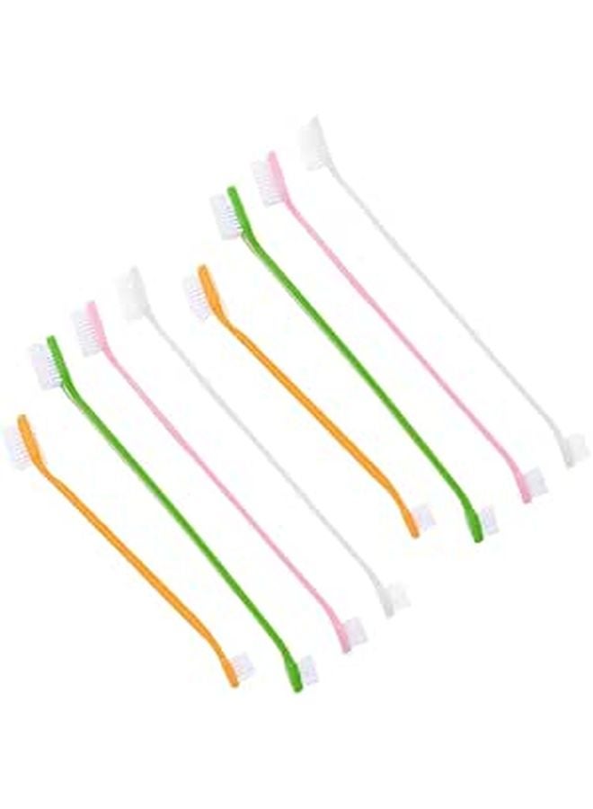 Dual Head Dog Toothbrush 8 Pack Soft Bristles For Puppies And Adult Dogs Oral Care - Image 1