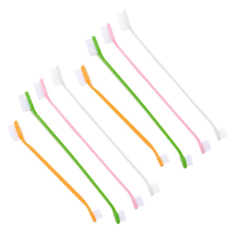 Dual Head Dog Toothbrush 8 Pack Soft Bristles For Puppies And Adult Dogs Oral Care - Image 2