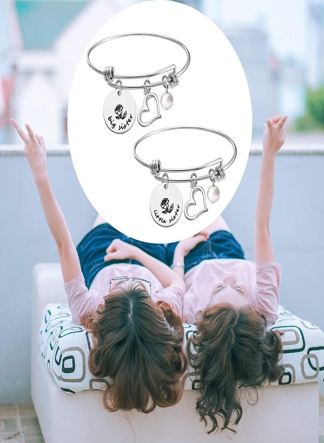 Bobauna Sisters Expandable Wire Bangle Bracelet Set of 2 Sisters Gift Sorority Jewelry - Image 3