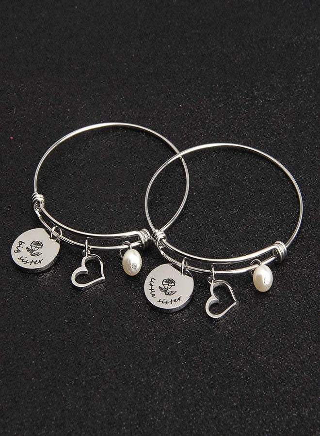 Bobauna Sisters Expandable Wire Bangle Bracelet Set of 2 Sisters Gift Sorority Jewelry - Image 4