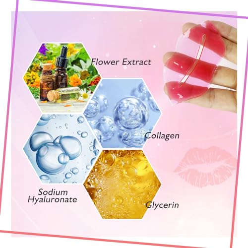 Adofect 30 Pcs Collagen Crystal Lip Masks, Pink Hydrating Lip Mask Set for Dark Lips Treatment -Anti Chapped - Anti Wrinkle Patches, Gifts for Women - Image 3