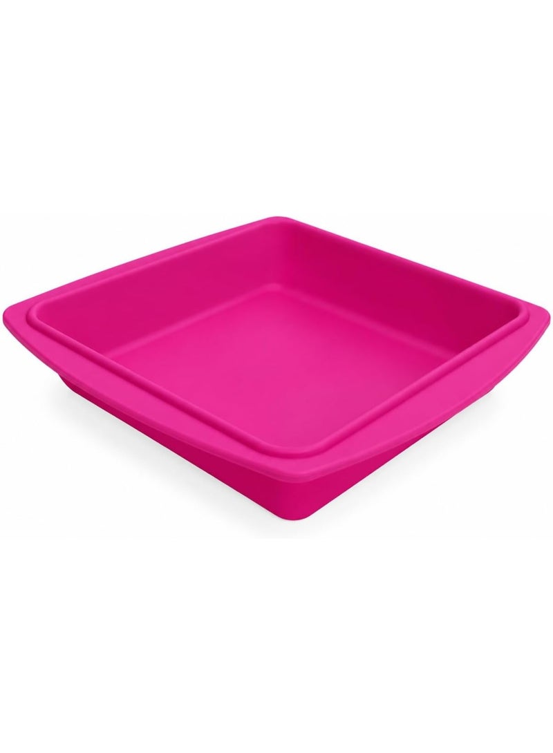 High-quality square silicone baking tray, BPA-free, non-stick, heat-resistant, oven, microwave, and freezer safe, flexible baking tray, dishwasher safe, easy to clean, foldable, and easy to store. - Image 1
