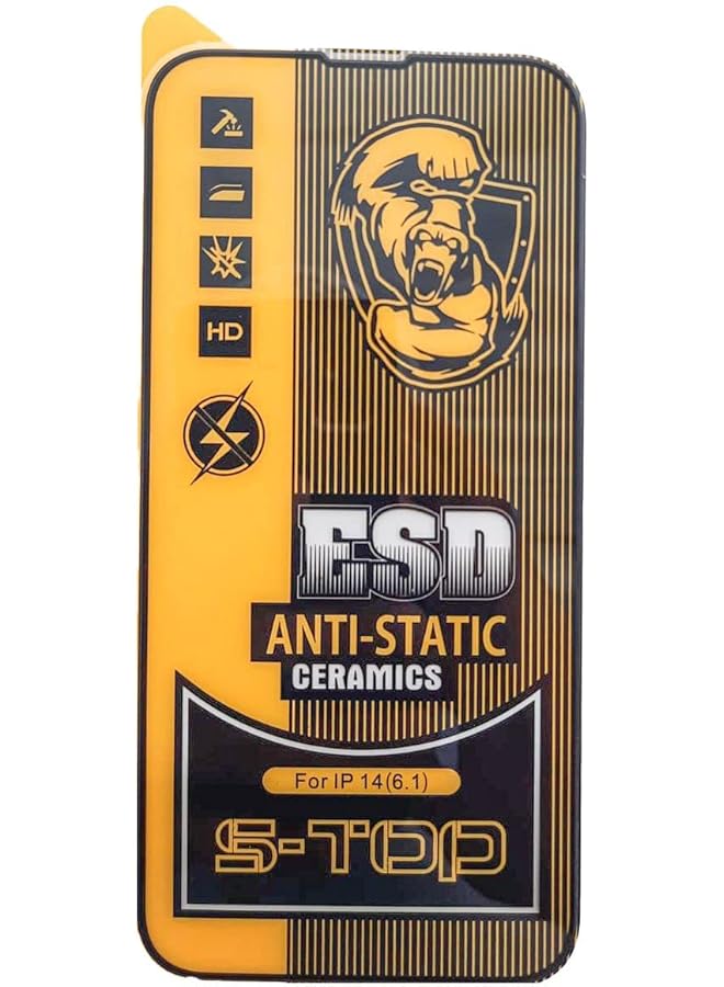 اس-توب واقي شاشة كامل من الزجاج المقوى مقاس 6 بوصات بدون فقاعات شفاف عالي الدقة لهاتف Iphone 14 - Image 1