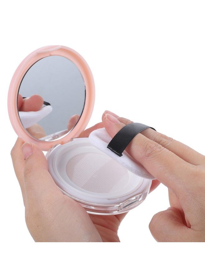 Beaupretty 2Pcs Loose Face Powder Container Empty Powder Compact Makeup Case With Puff And Elasticated Net Sifter Cosmetic Travel Container Pink  - Image 4