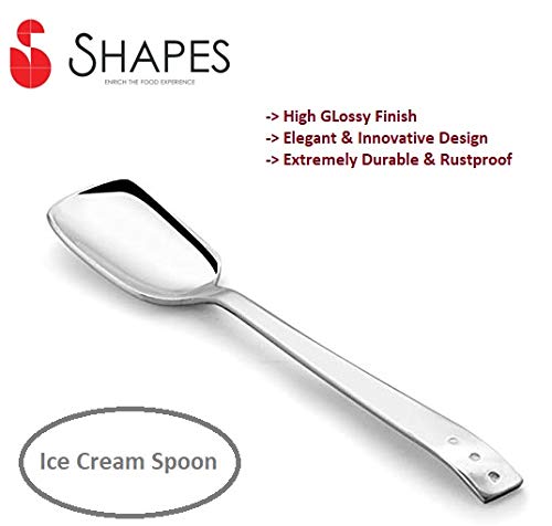 Shapes White Dot Stainless Steel Ice-Cream Spoon,Set of 12 Pcs. (14 cm.) - Image 3