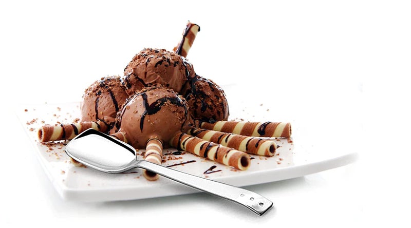 Shapes White Dot Stainless Steel Ice-Cream Spoon,Set of 12 Pcs. (14 cm.) - Image 5