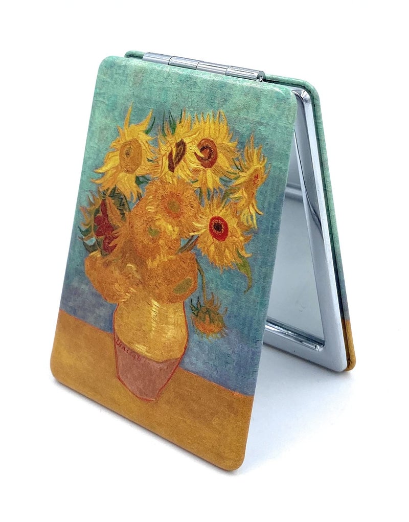 Aeisage Aeisage Square Compact Mirror Small Mirror for Purse Handheld Pocket Mirror Purse Mirror Small Cosmetic Mirror Van Gogh Sunflowers Gifts 