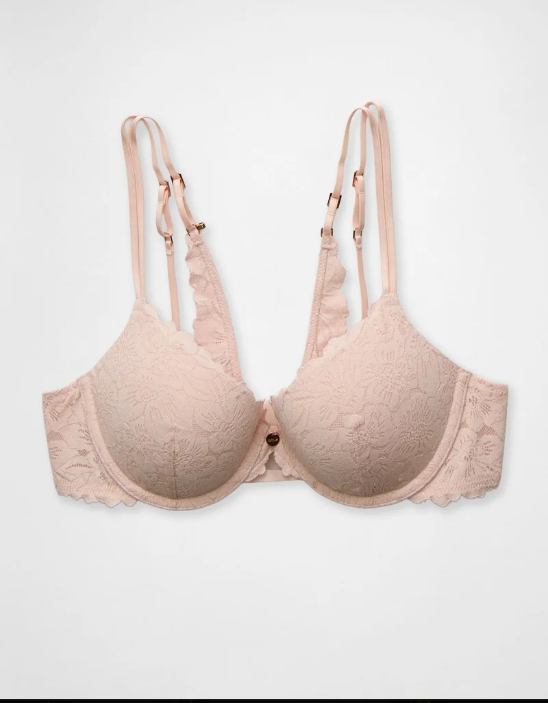 Aerie  Aerie Show Off Rosey Lace Demi Push Up Bra for Women | Best Price UAE