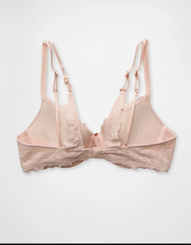 Aerie  Aerie Show Off Rosey Lace Demi Push Up Bra for Women | Best Price UAE