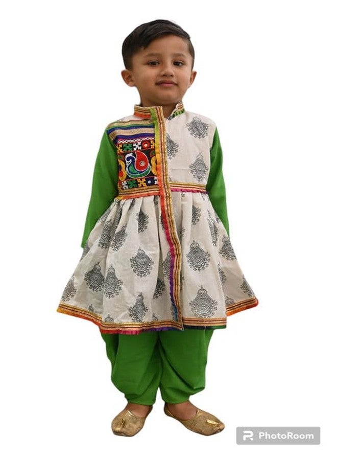 Aglare Gujarati Kedia Dhoti Dress For Boys,kedia,Kurta set for boys small and adult,STITCHED White - Image 2