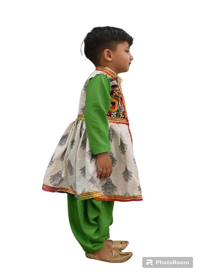 Aglare Gujarati Kedia Dhoti Dress For Boys,kedia,Kurta set for boys small and adult,STITCHED White - Image 4