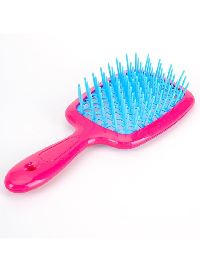 Beauenty Hollow massage big curved comb dry and wet comb styling curly hair straight comb fluffy mesh comb/red