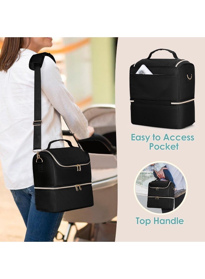 Fasrom Breast Pump Bag with Cooler Compartment Compatible with Elvie and Medela Pump - Image 5