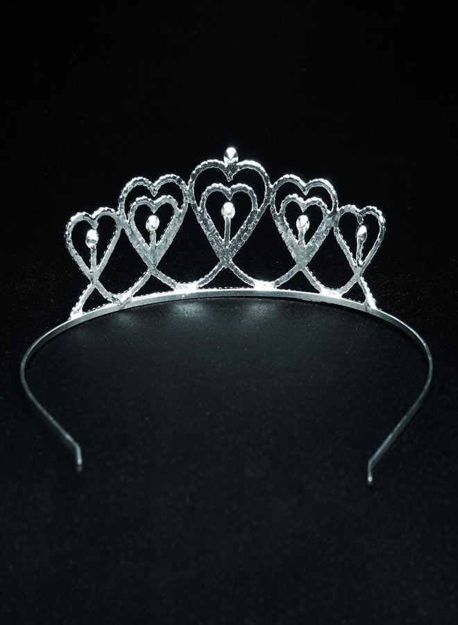DECOFY Birthday Sash & Crown Set | Princess Queen Tiara Crowns Taj HairBand For Kids Girls & Womens (3 Pc Set- With Pin) - Image 4