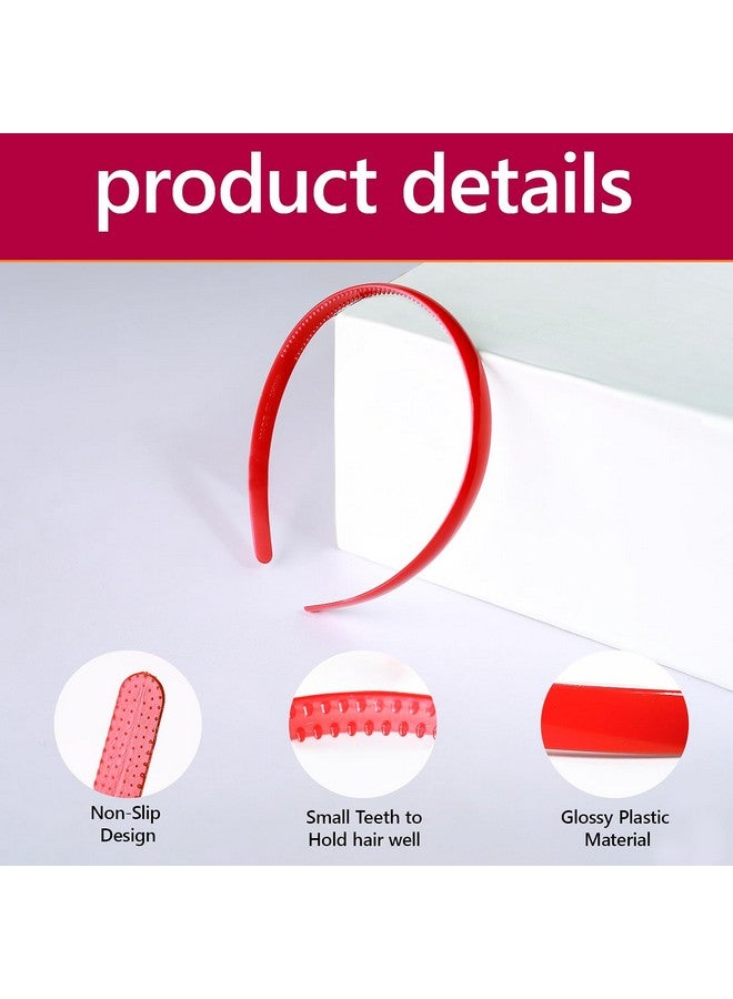 ANNACREATIONS ANNA CREATIONS 12 Piece Plastic Hair Bands for Girls and Women - Image 4