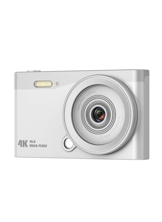 Ccd HD 4K Pixel Digital Camera Student Entry Mini Card Machine Home Shooting Camera-Color:Q10 Hd Large Screen-white  - Image 1