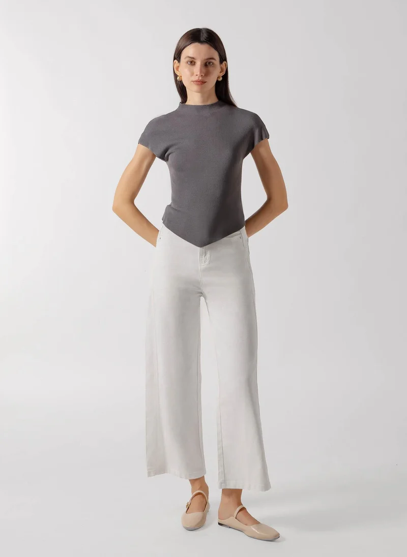 PANELED WIDE JEANS