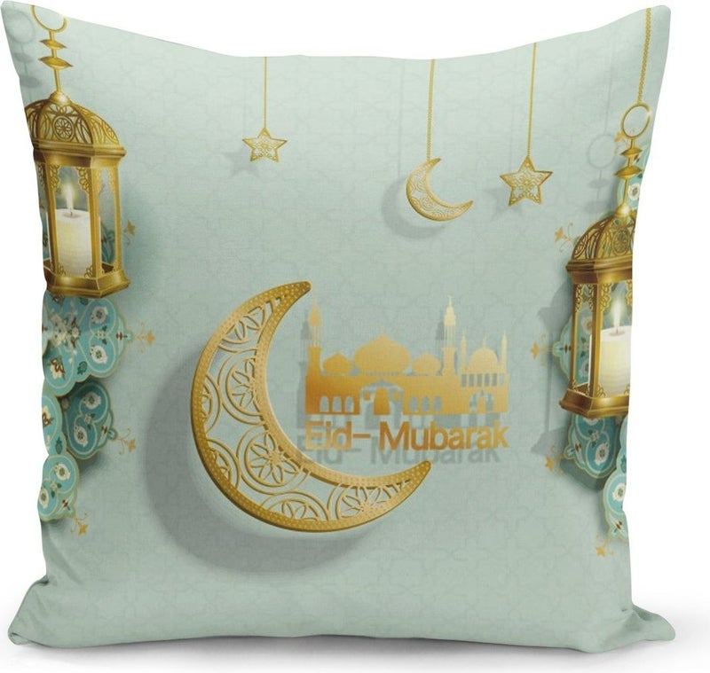 Filamente Ramadan Special Patterned Double Sided Digital Printed Cushion Cover 