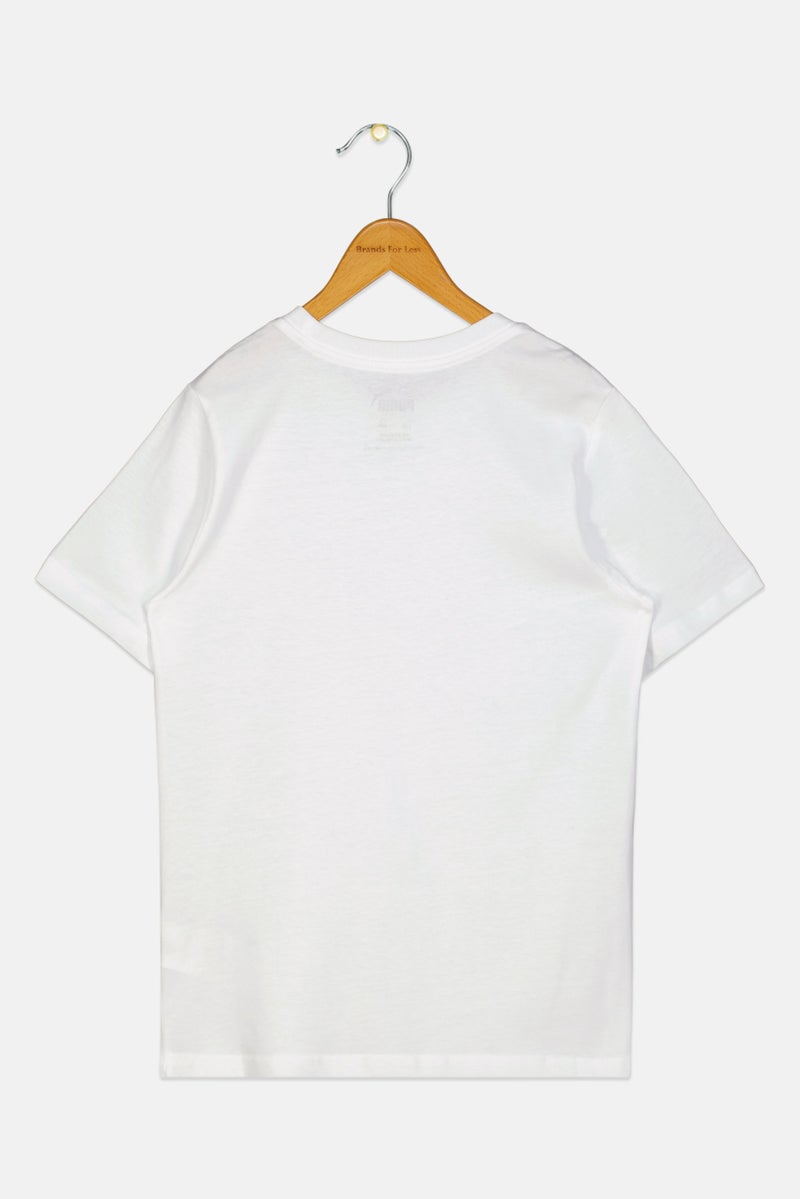 PUMA Kids Boy Sportswear FIt Short Sleeve Training T-Shirt, White - Image 2