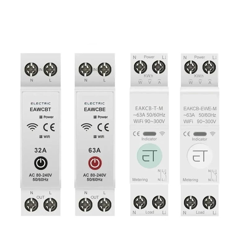 EWeLink WiFi Smart Circuit Breaker 1P 63A Energy Meter Voice Remote Control Switch - Image 1