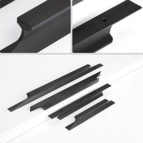 Peaha 10 Pack Black Finger Pulls for Cabinets 5 Inch Kitchen Drawers Handles - Image 4