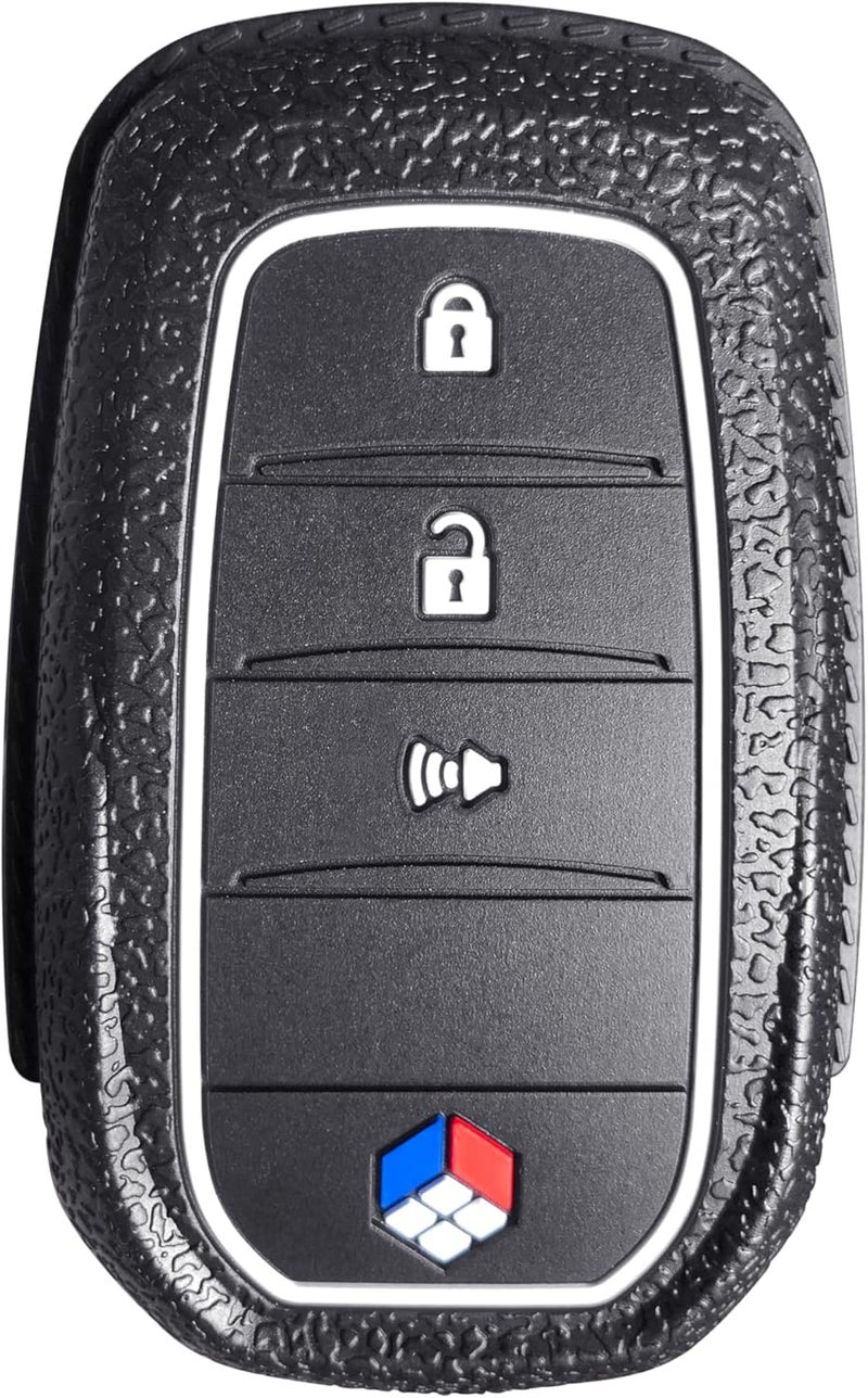 7Cylinder Silicone Key Fob Cover Compatible with Toyota - 2 Pcs for Various Models (4 Buttons) - Image 3
