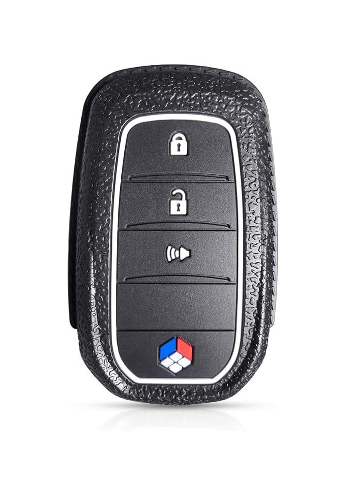 7Cylinder Silicone Key Fob Cover Compatible with Toyota - 2 Pcs for Various Models (4 Buttons) - Image 1