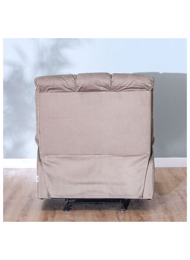 DANUBE HOME V2 Simone 1 Seater Fabric Recliner Sofa Modern Design One Seat Relaxing Chair Living Room Furniture 95x74x105cm Light Brown  - Image 2